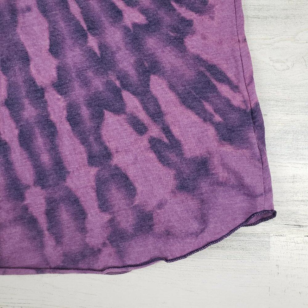 NWOT American Apparel 50/50 Custom Purple Bleach Tie Dye Spiral Tank Top Medium - Picture 3 of 10